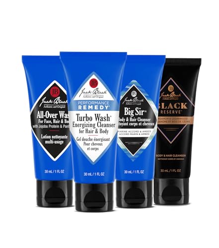 Jack Black Turbo Wash Energizing Cleanser 1oz bottle for a refreshing cleanse.