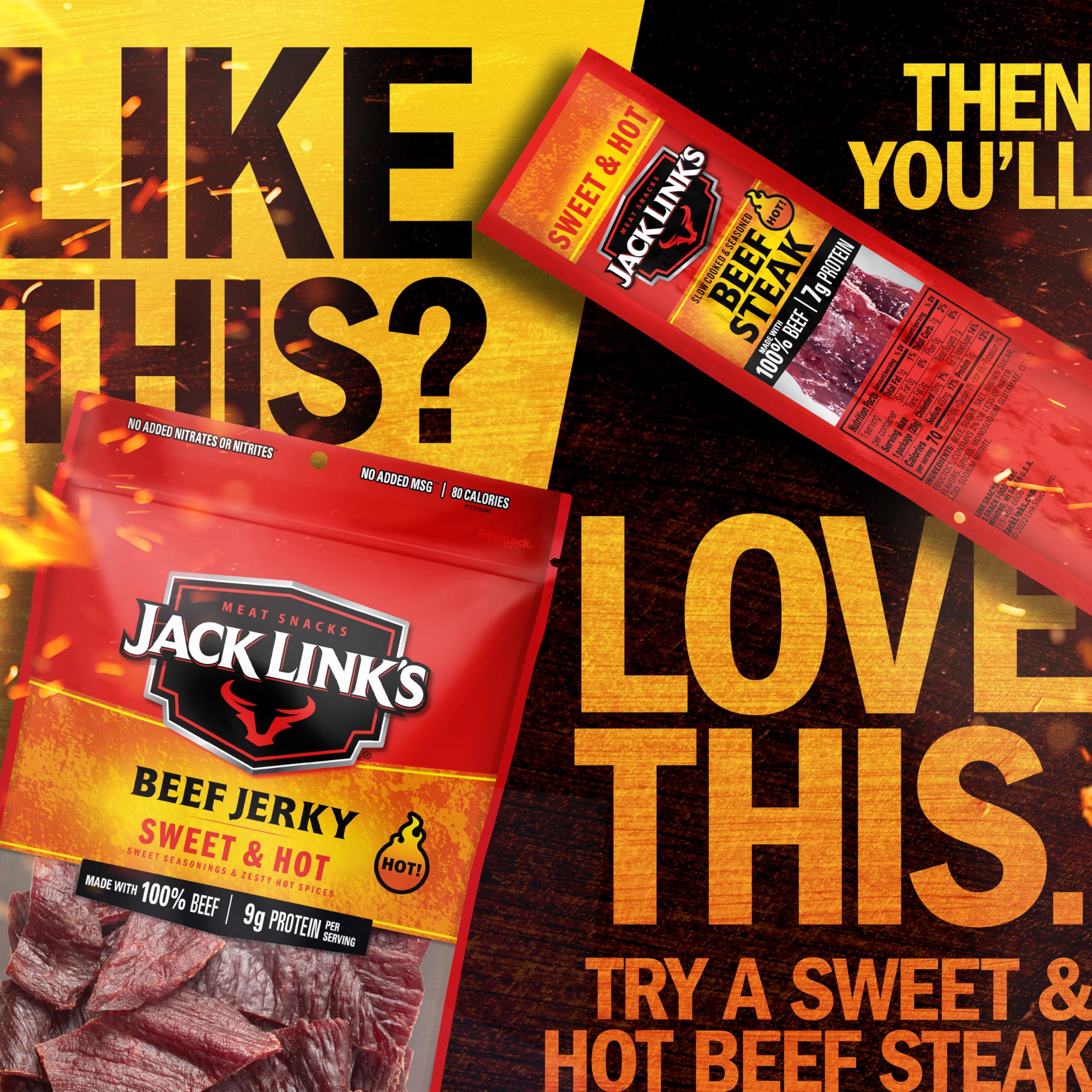 Game-day Jack Link's Sweet & Hot jerky snack for fans