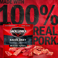 Jack Link's Bacon Jerky Ready-to-Eat snack—no refrigeration needed.