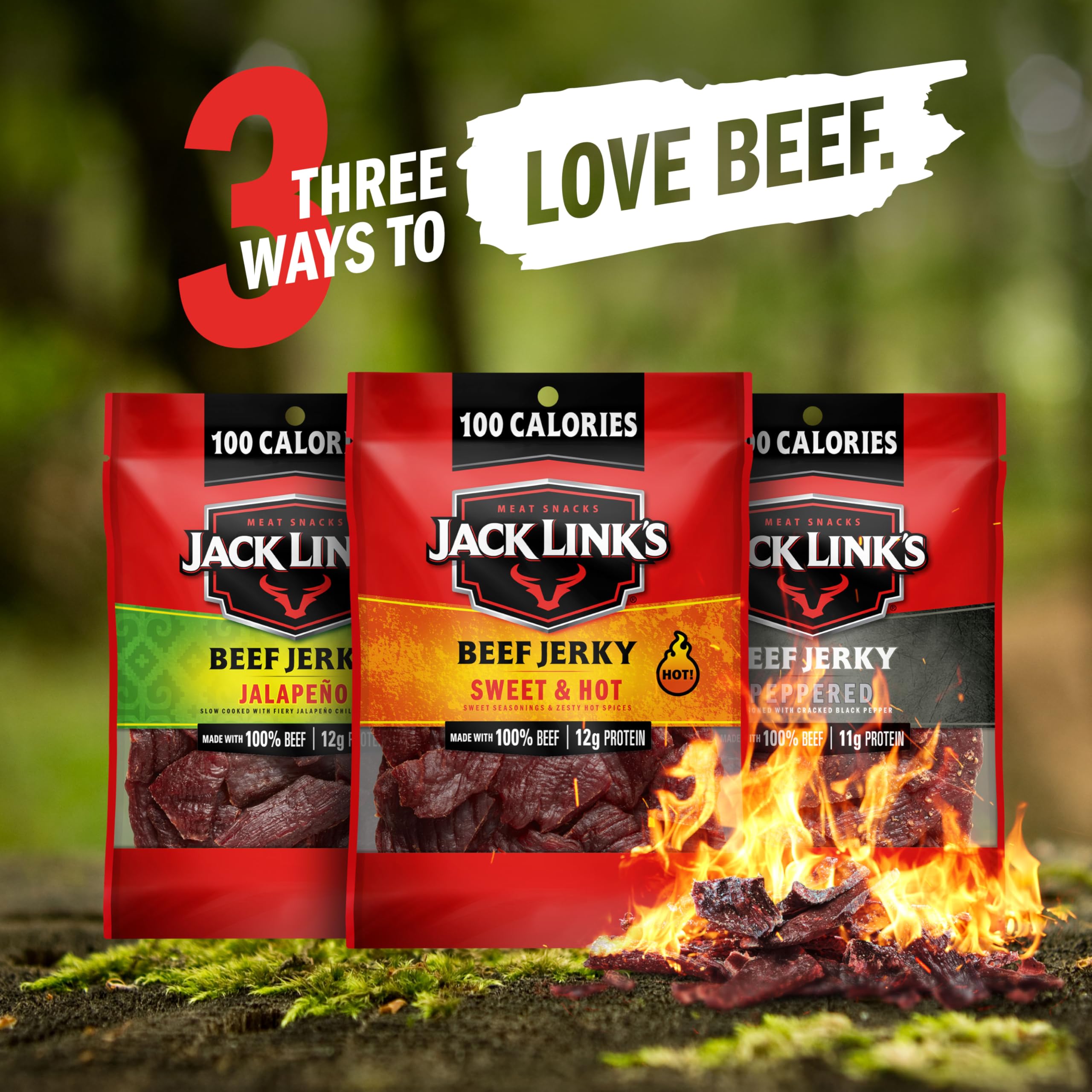 Jack Link's 1.25 oz bags designed for lunchboxes and busy days.