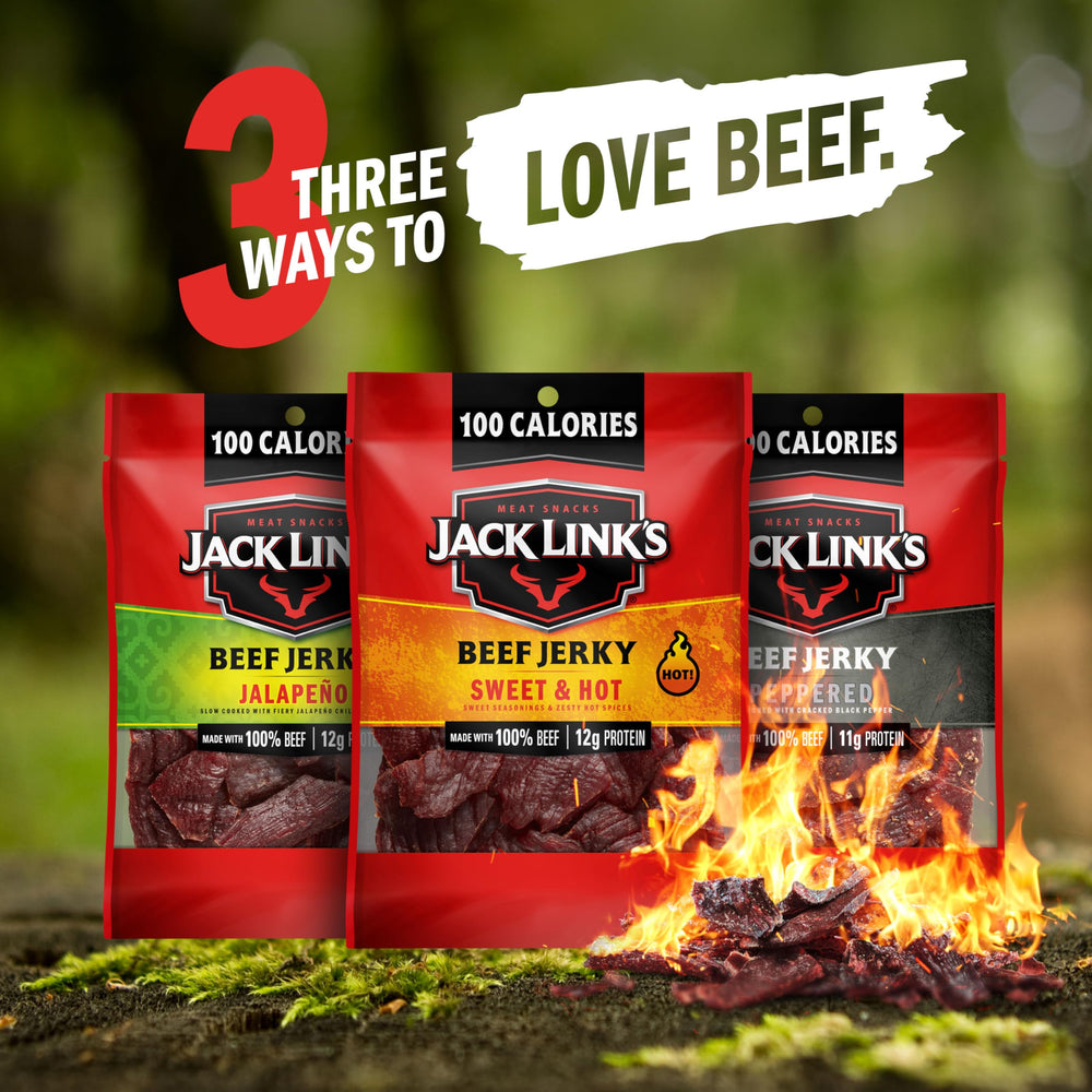 Jack Link's 1.25 oz bags designed for lunchboxes and busy days.