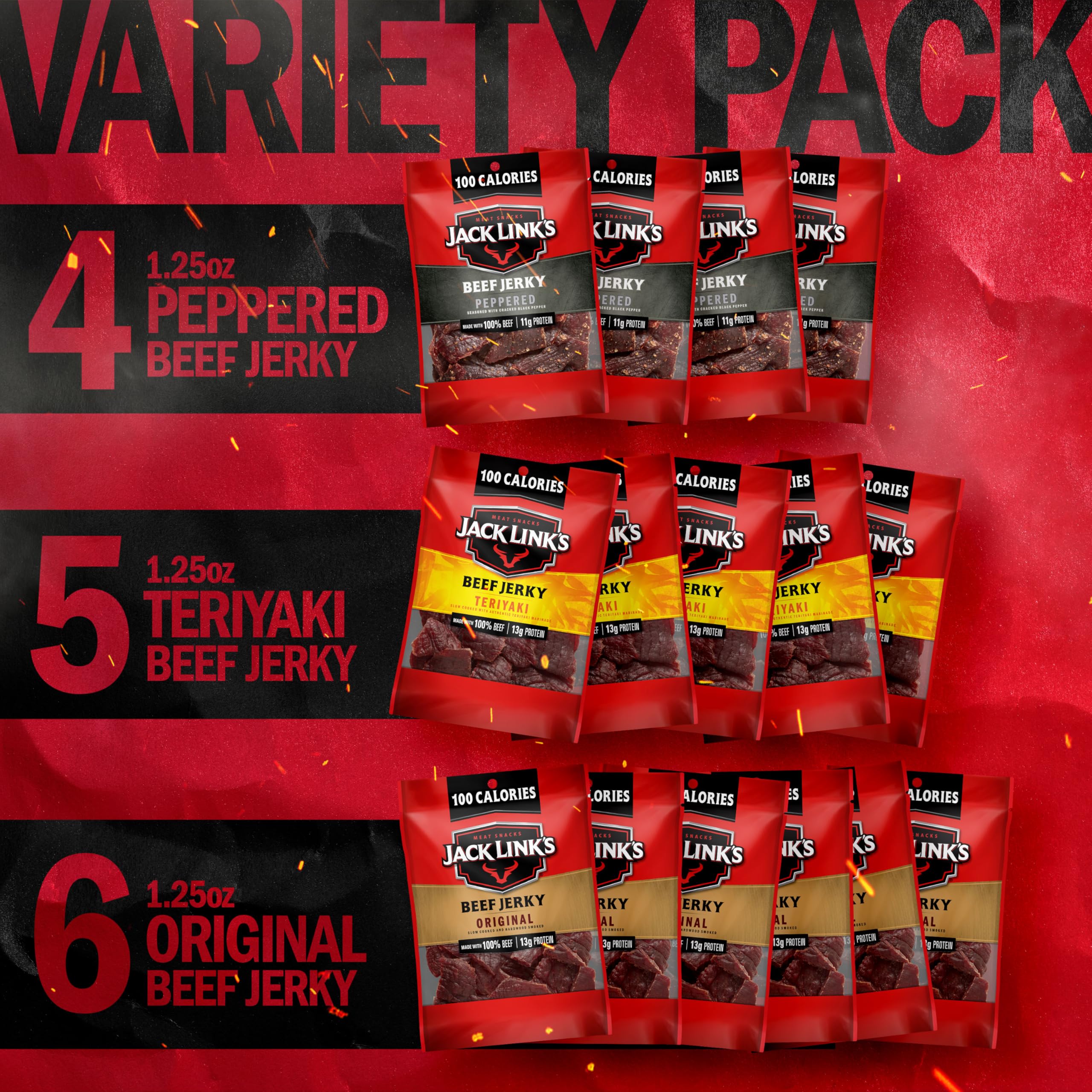 Jack Link's compact portions fit lunches for easy snacking.