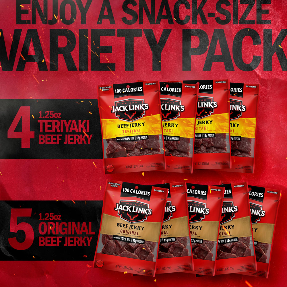Lunchbox-ready jerky snack with high protein