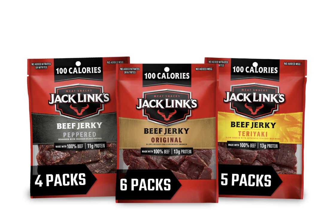 Jack Link's Original beef jerky bag for quick protein on the go.