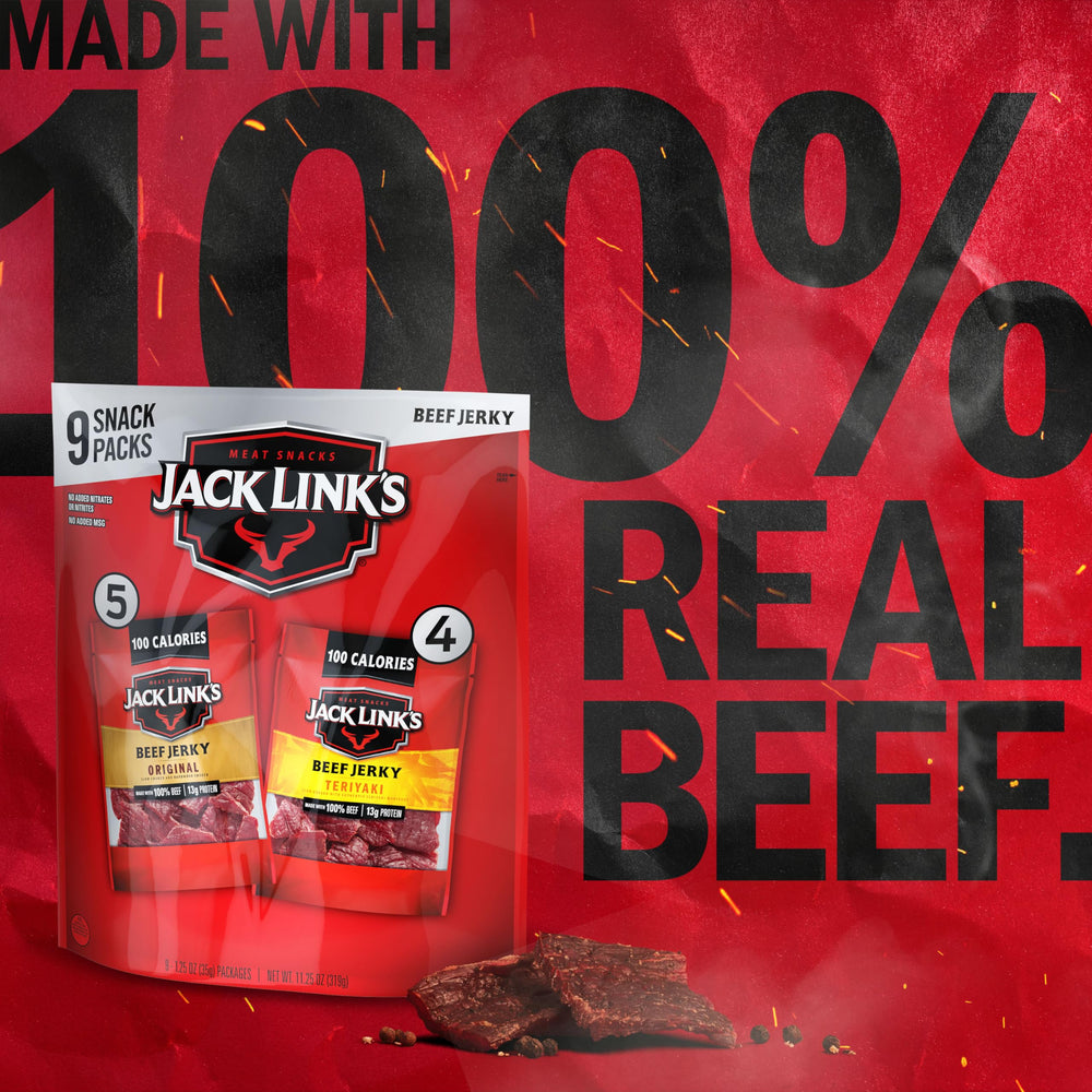 Original serving packet of Jack Link's beef jerky