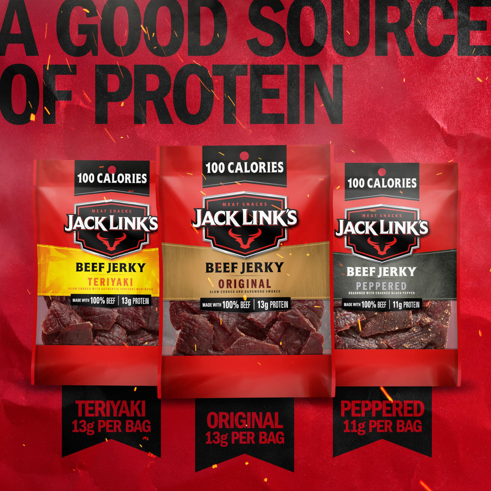 Jack Link's Variety Pack 15 bags for bulk protein at home or work.