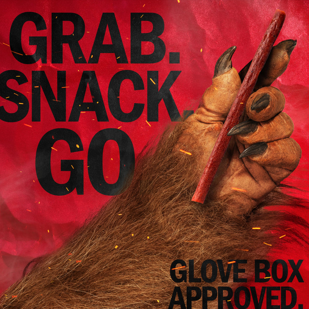 Jack Link's Beef Sticks close-up texture—savory exterior and tender interior.