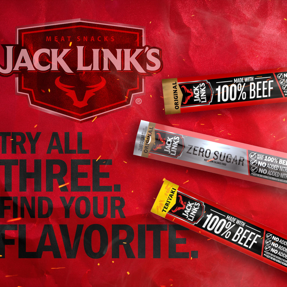 Jack Link's Beef Sticks on-the-go snack—perfect for pockets, backpacks, and quick hunger fixes.