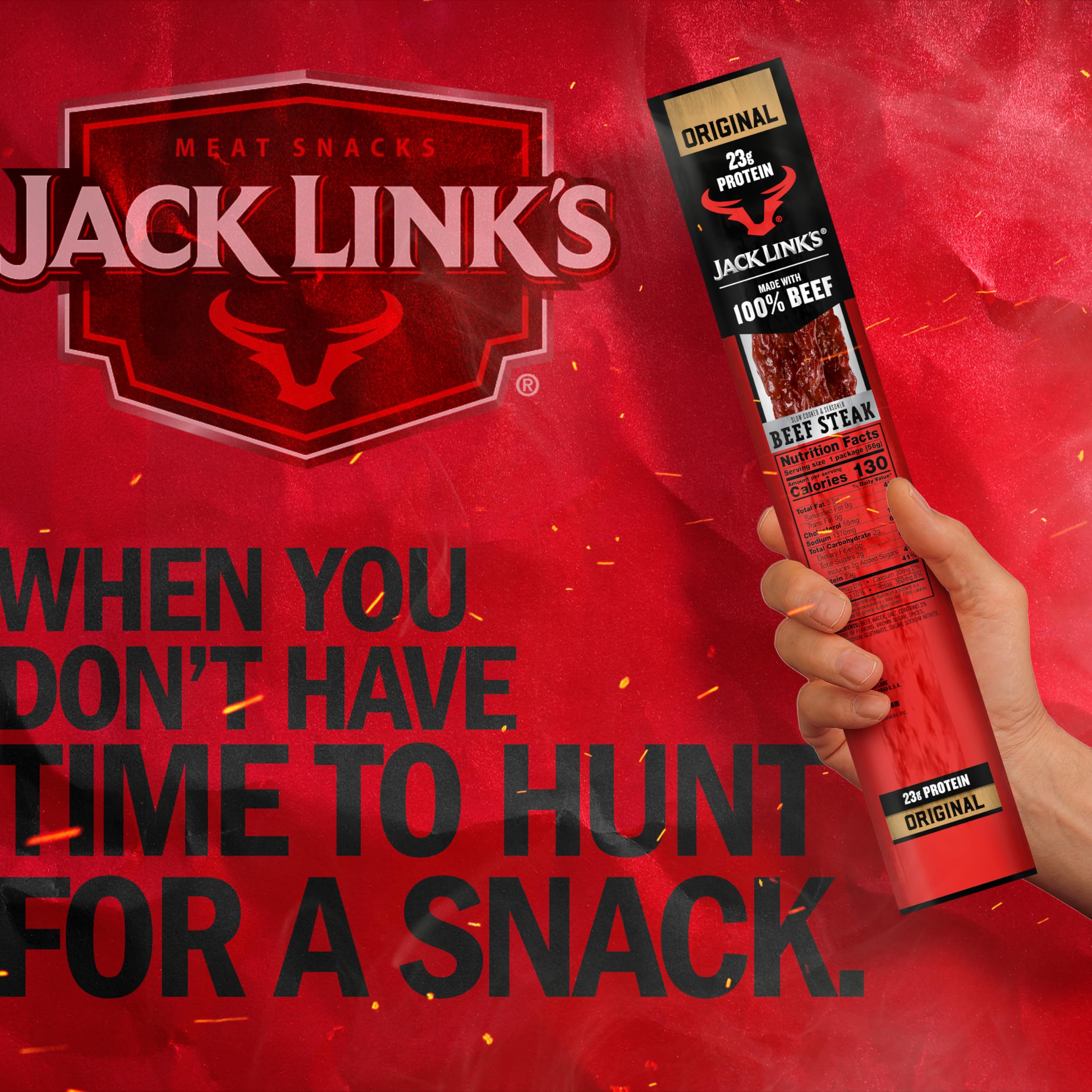 2-ounce Jack Link's Beef Steak Original package ready for gym bags and trips.