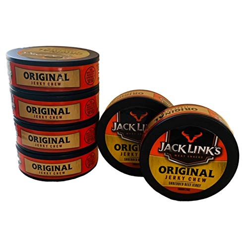 Jack Link's Original Jerky Chew pack of six 0.32 oz cans for portable protein on the go.