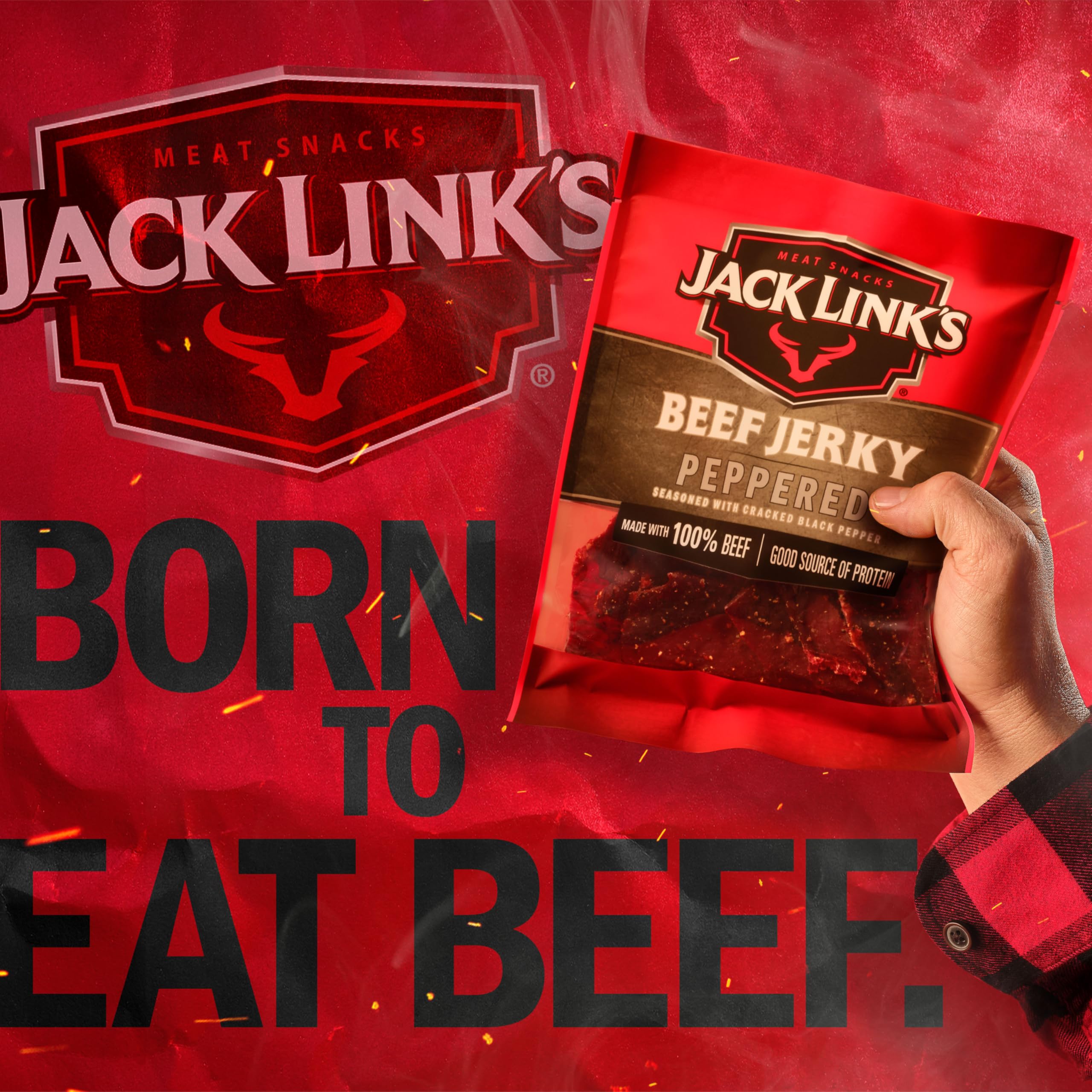 Pepper specks highlight bold flavor on Jack Link's jerky