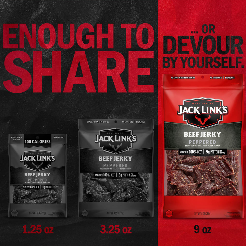 Nutrition panel visible on the dual-pack package of jerky