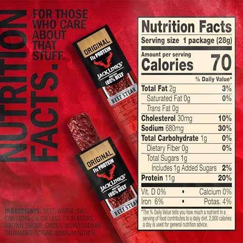 Jack Link’s Premium Cuts Beef Steak Original 1oz close-up shows lean, flavorful seasoning for a quick snack.