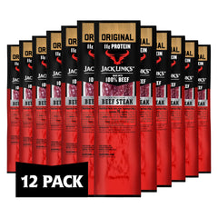 Jack Link’s Premium Cuts Beef Steak Original 1oz packaging highlights premium beef for on-the-go protein.