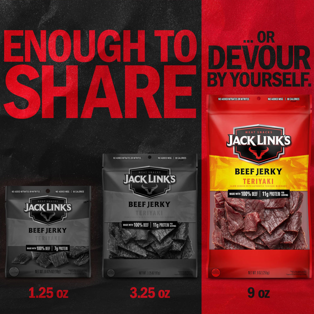Jack Link's Teriyaki Beef Jerky high protein snack bite
