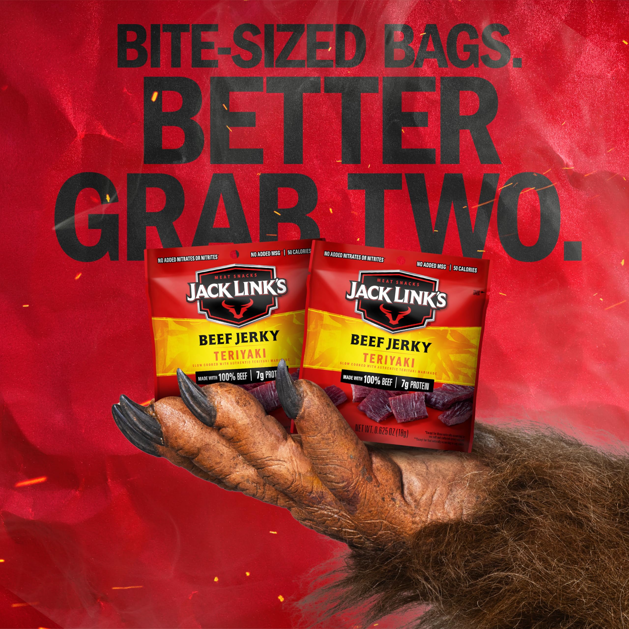 Lunchbox-ready Jack Link's Teriyaki Beef Jerky for easy mid-day protein