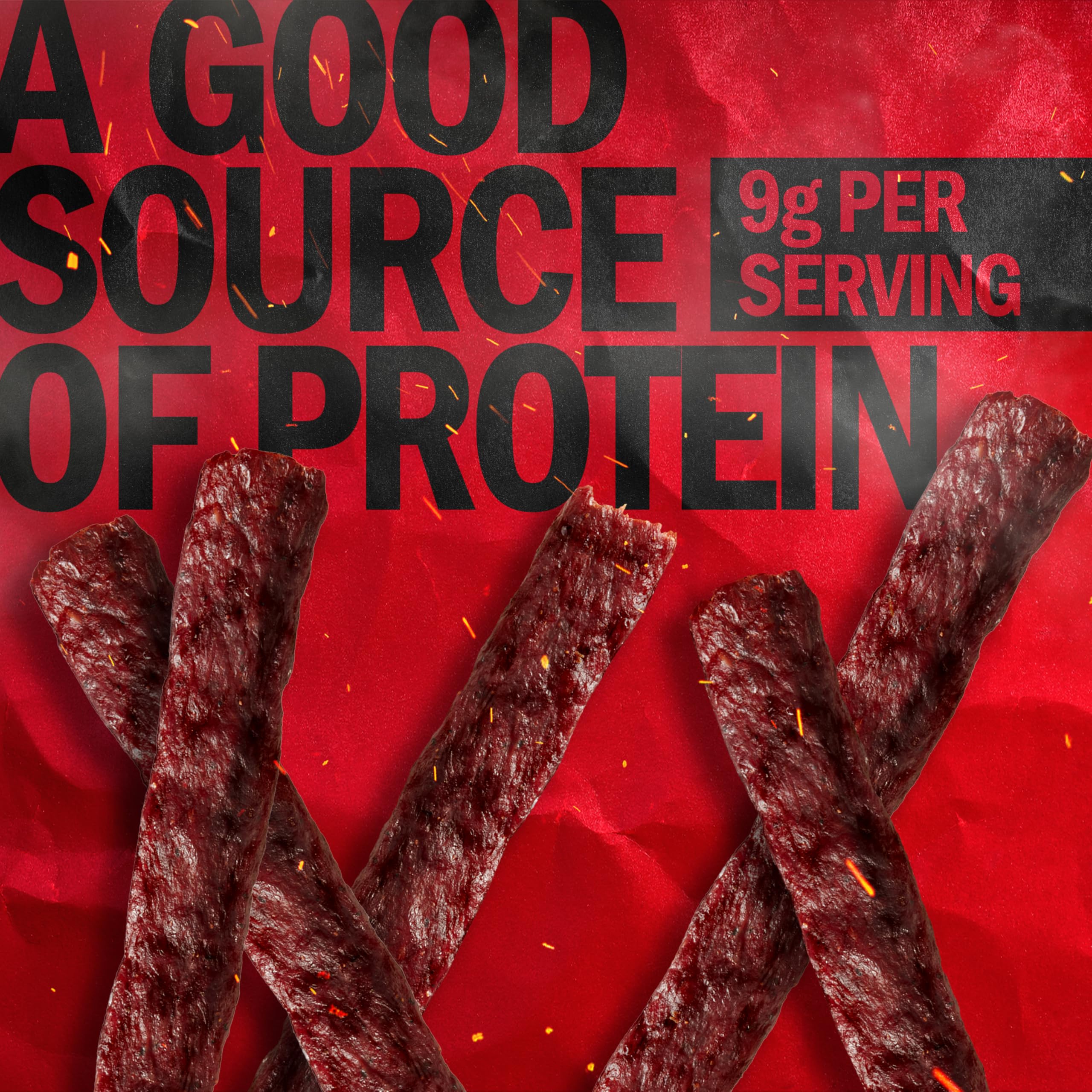 Jack Link's Teriyaki Beef Steaks 100% beef, satisfying meat snack