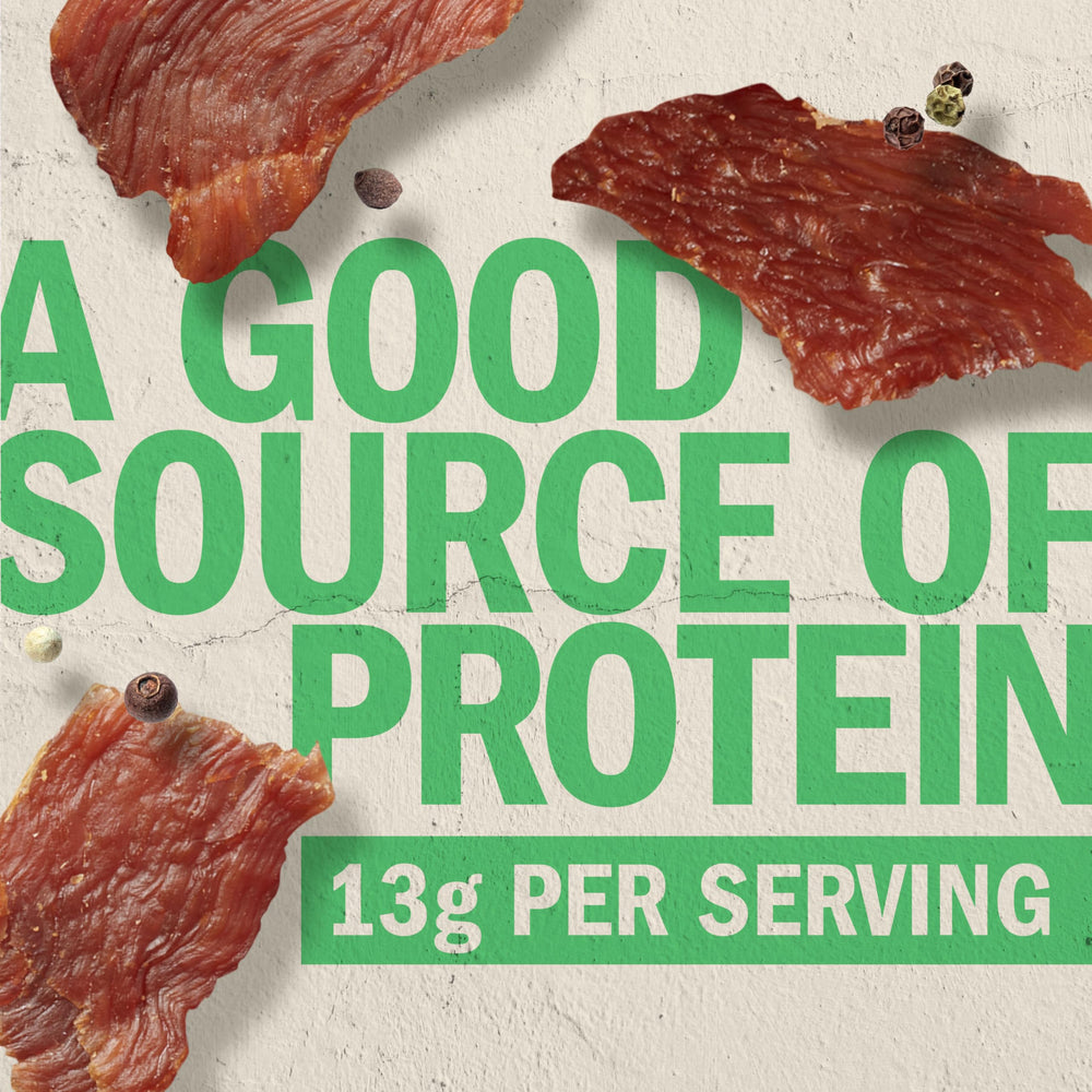 Jack Link's Original turkey jerky, marinated in herbs and spices.