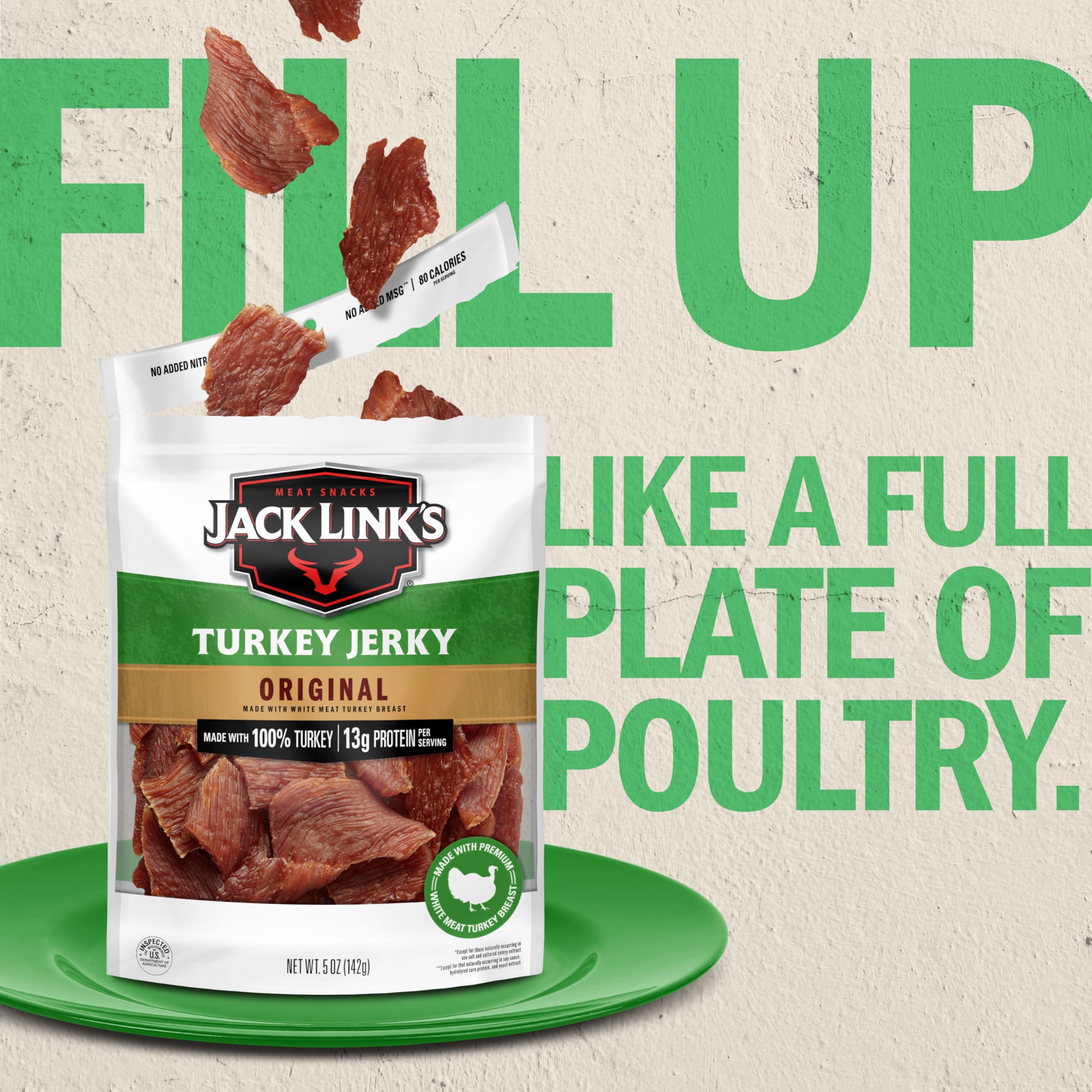 Jack Link's turkey jerky resealable bag keeps snacks fresh for travel.