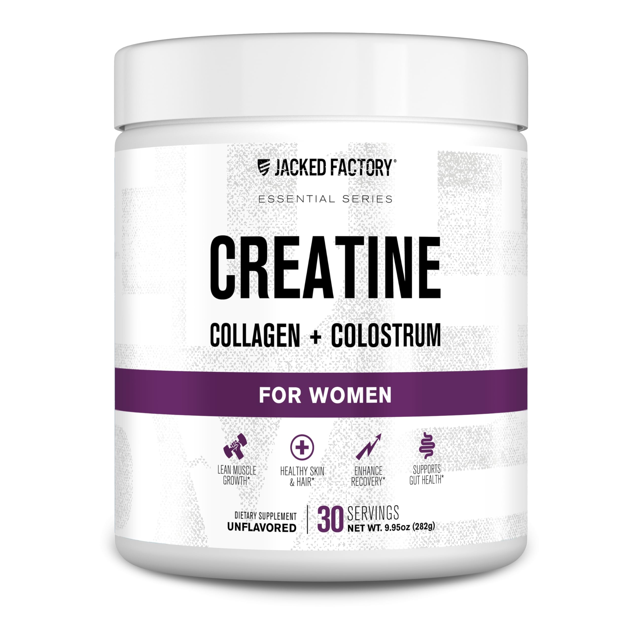 Jacked Factory Creatine Women bottle for streamlined workouts and lean muscle support.