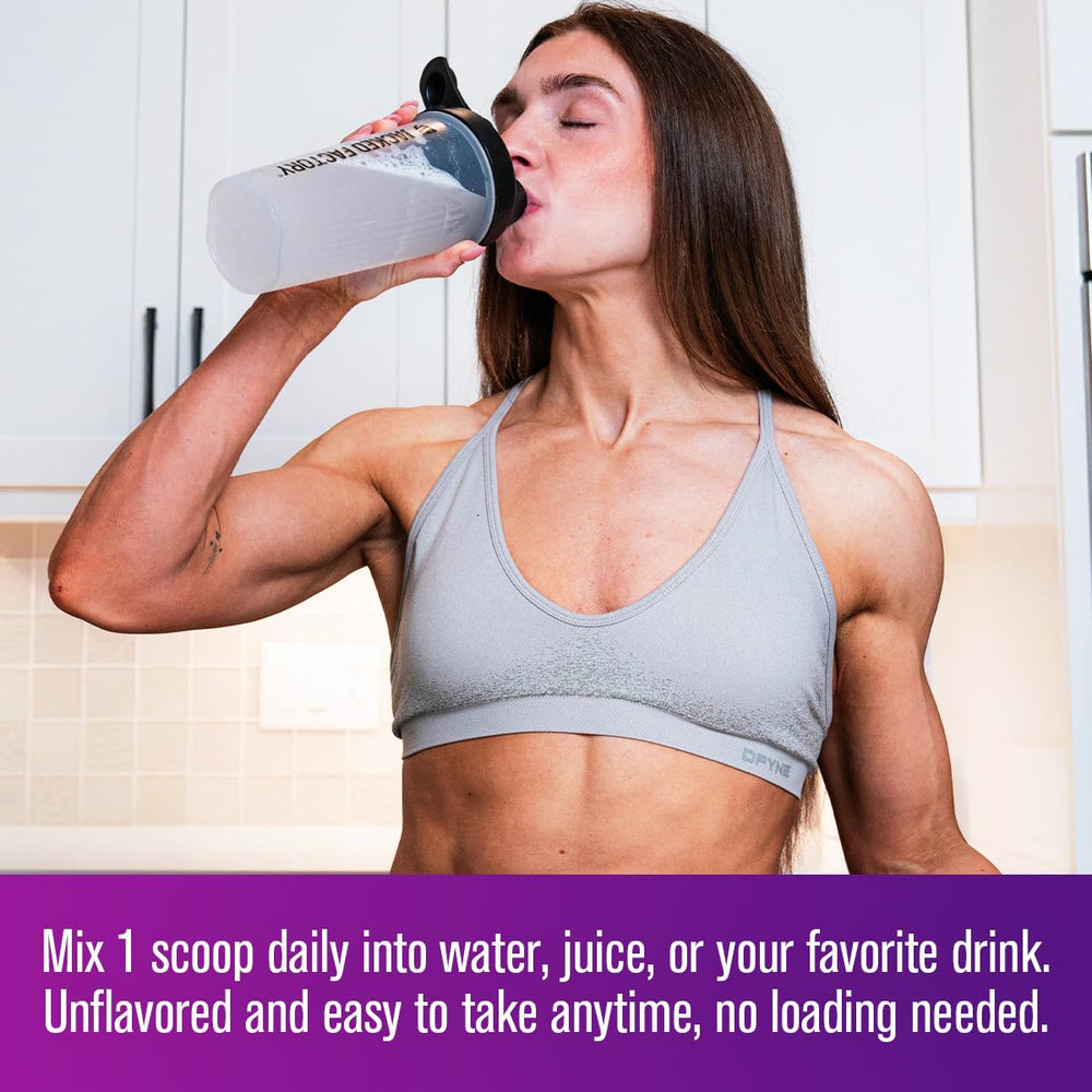 Jacked Factory Creatine Women powder ready to mix for stronger performance and recovery.