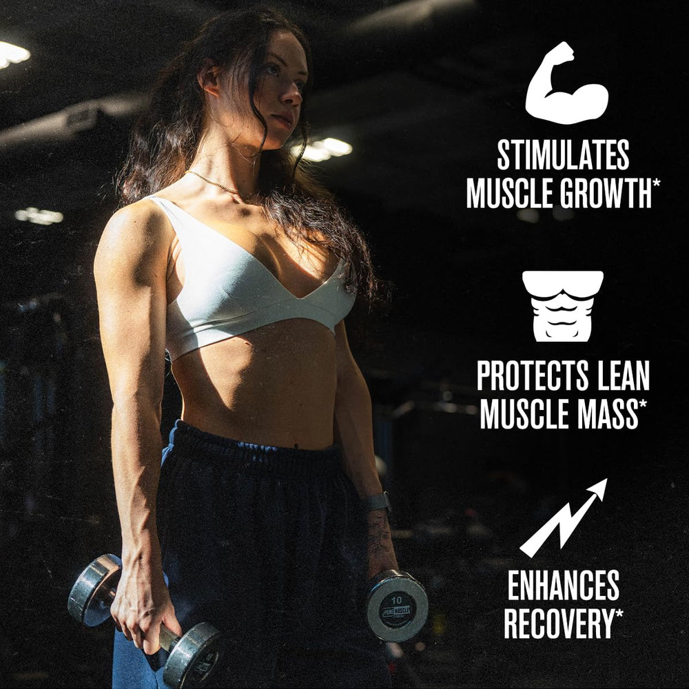 Close up of Jacked Factory HMB Leucine capsules for easy daily intake