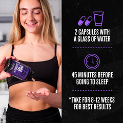 Lean PM bottle being poured to illustrate convenient nightly use.
