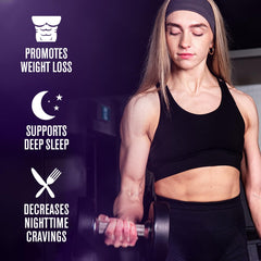 Close-up of Lean PM capsules highlighting natural, stimulant-free weight support.
