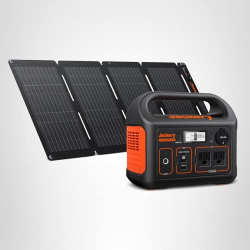 Jackery Explorer 300 package includes panel, power station, adapters