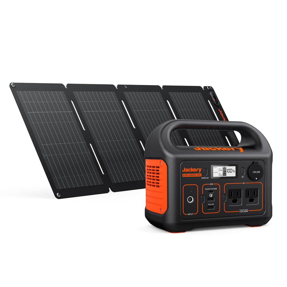 Jackery Explorer 300 side angle showing compact portable power