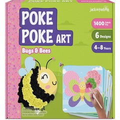 jackinthebox Poke Poke Art Bugs Theme kit with foam boards for mess-free crafting