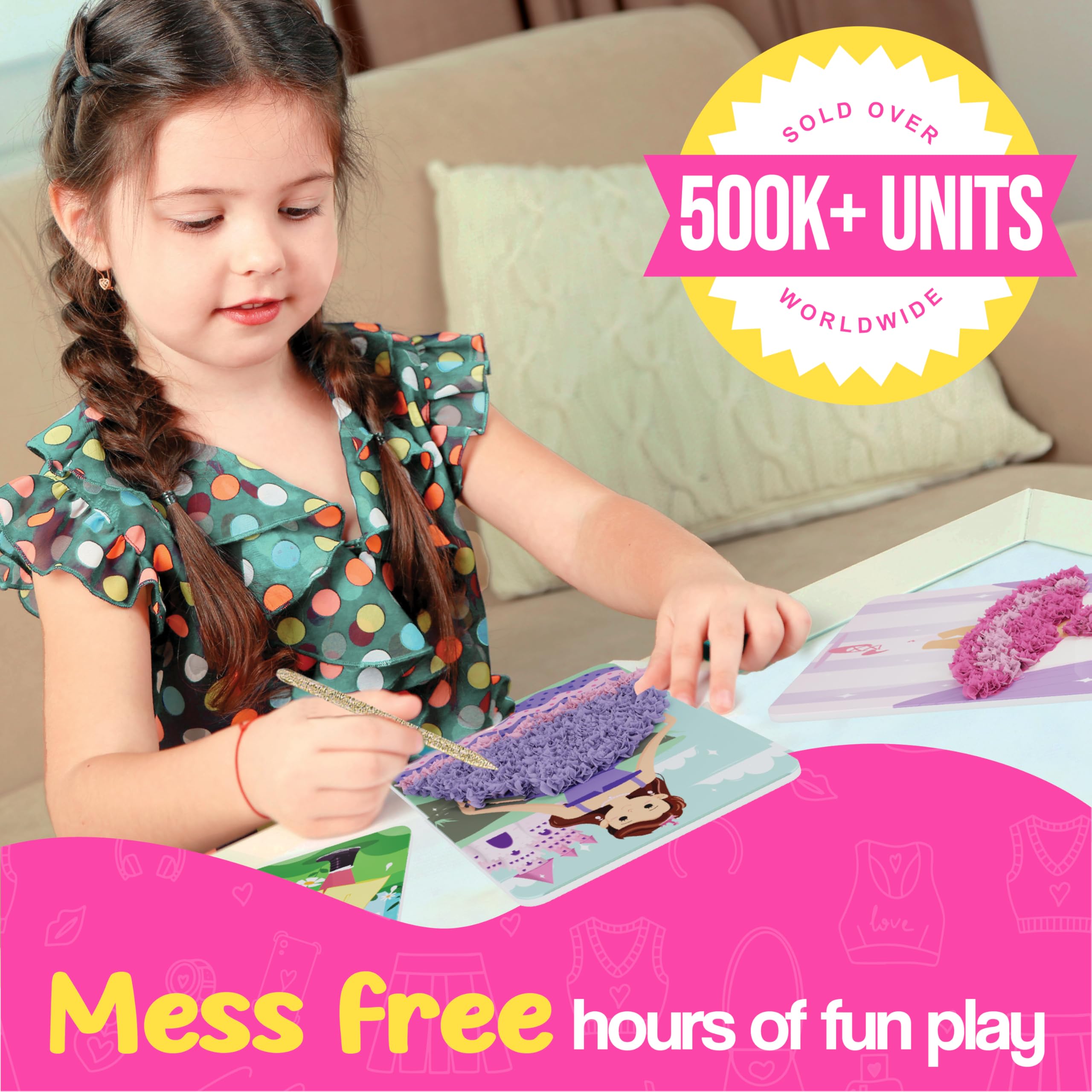 jackinthebox fabric squares close-up highlighting bright colors for creative play
