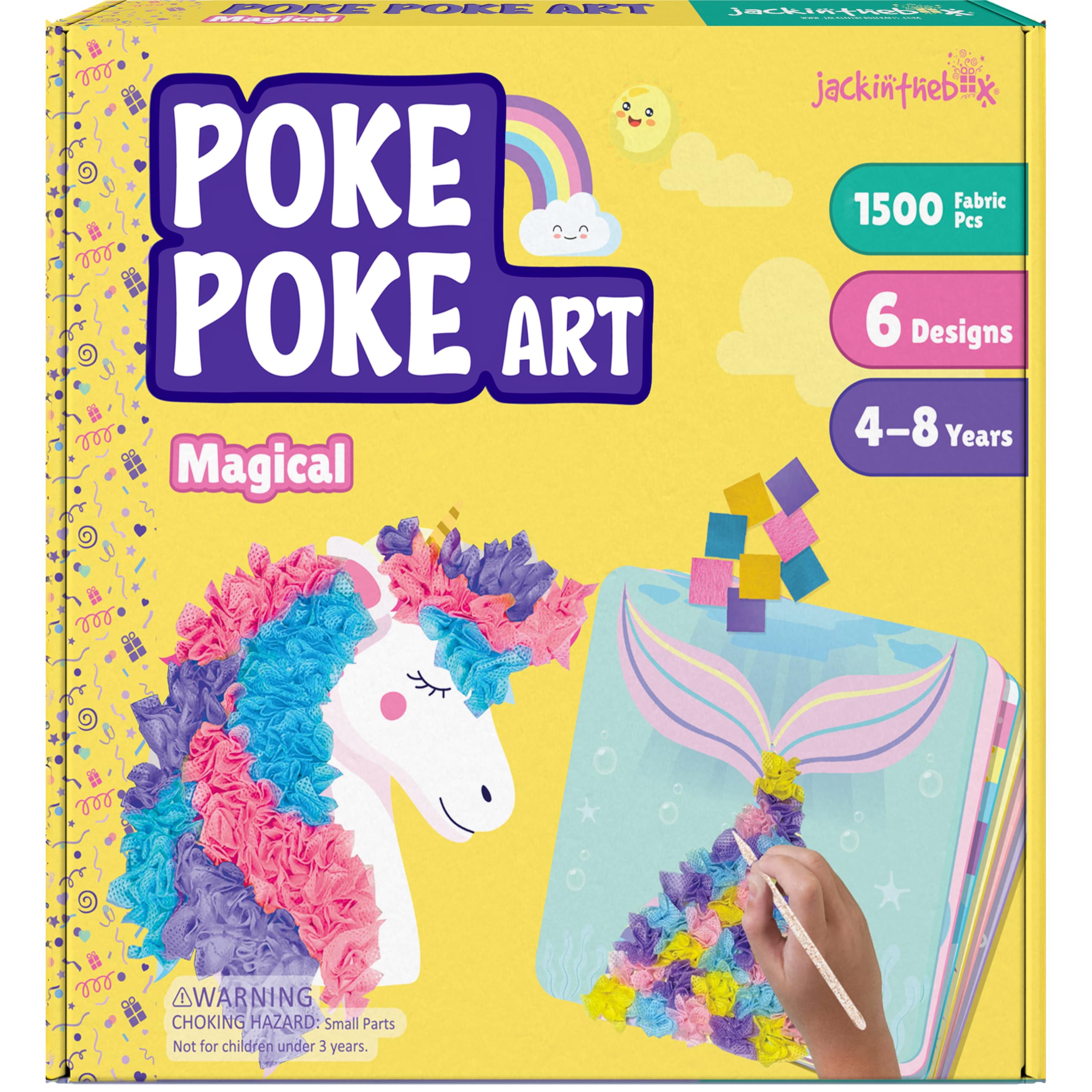 jackinthebox Poke Poke Art kit fabric squares spark creative play with mess-free setup.