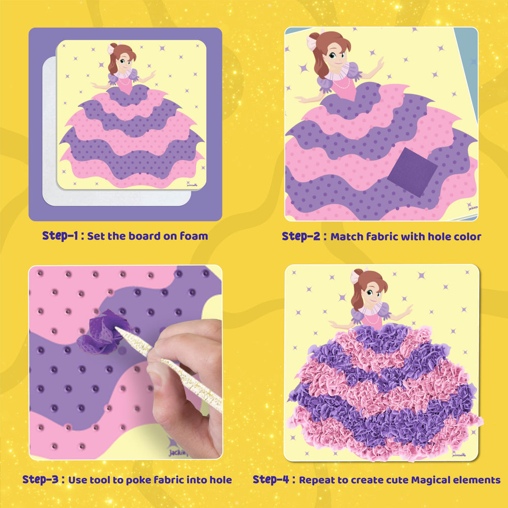 jackinthebox Poke Poke Art kit instruction manual guides simple steps.