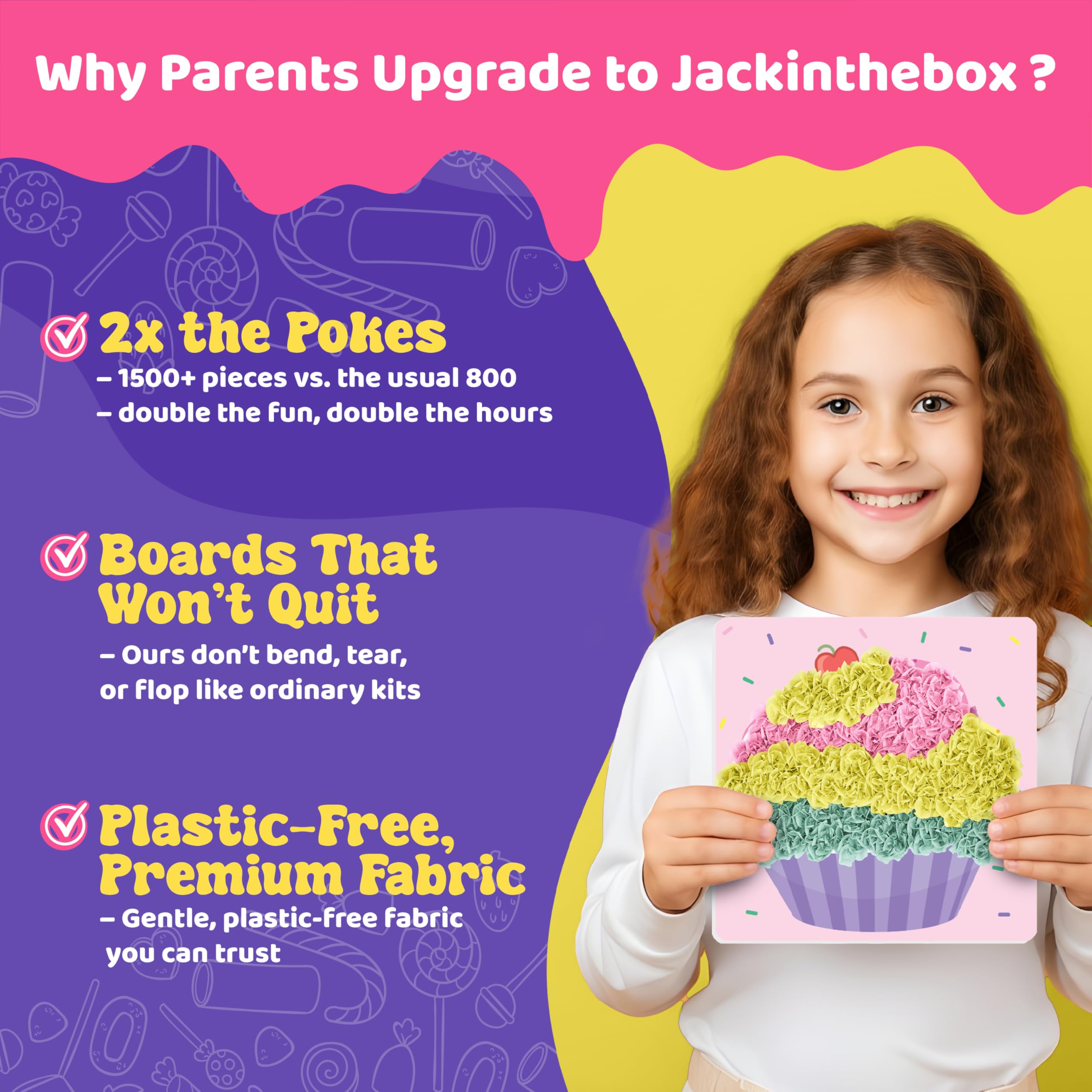 jackinthebox Poke Poke Art poke-in sticks enable precise fabric placement