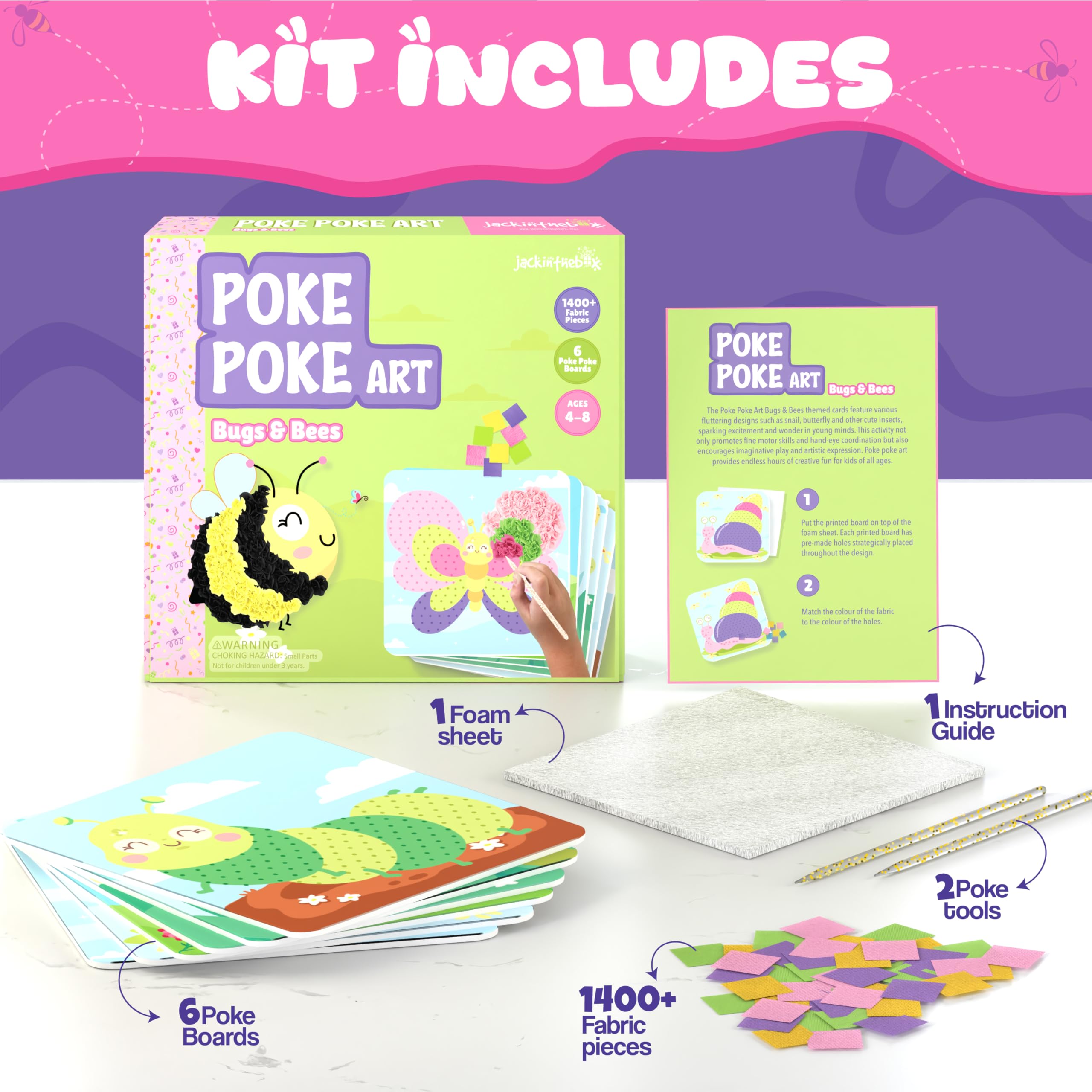jackinthebox Poke Poke Art supports creativity and fine motor skills