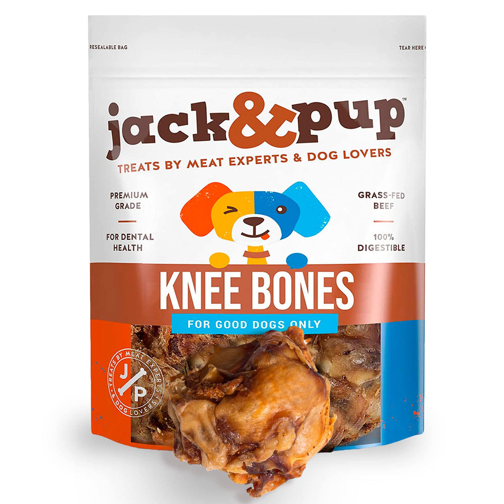 Jack&amp;Pup beef bones 10-pack pack image highlighting durable, long-lasting chews for large dogs