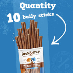 Jack&Pup single ingredient beef sticks with no additives for sensitive mouths