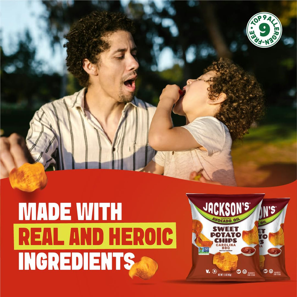 Jackson’s avocado oil kettle chips on-the-go pack keeps you fueled during adventures.