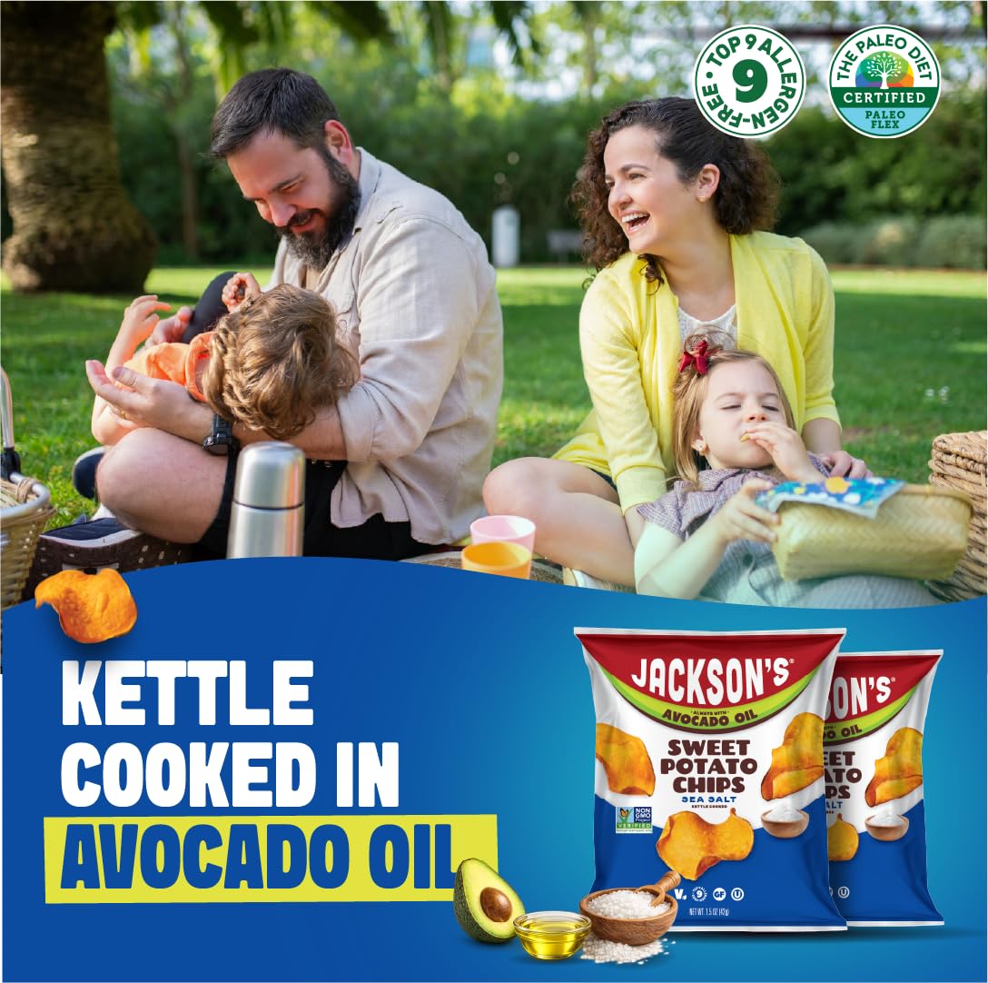 Jackson's kettle-cooked texture delivers a golden, crunchy bite.