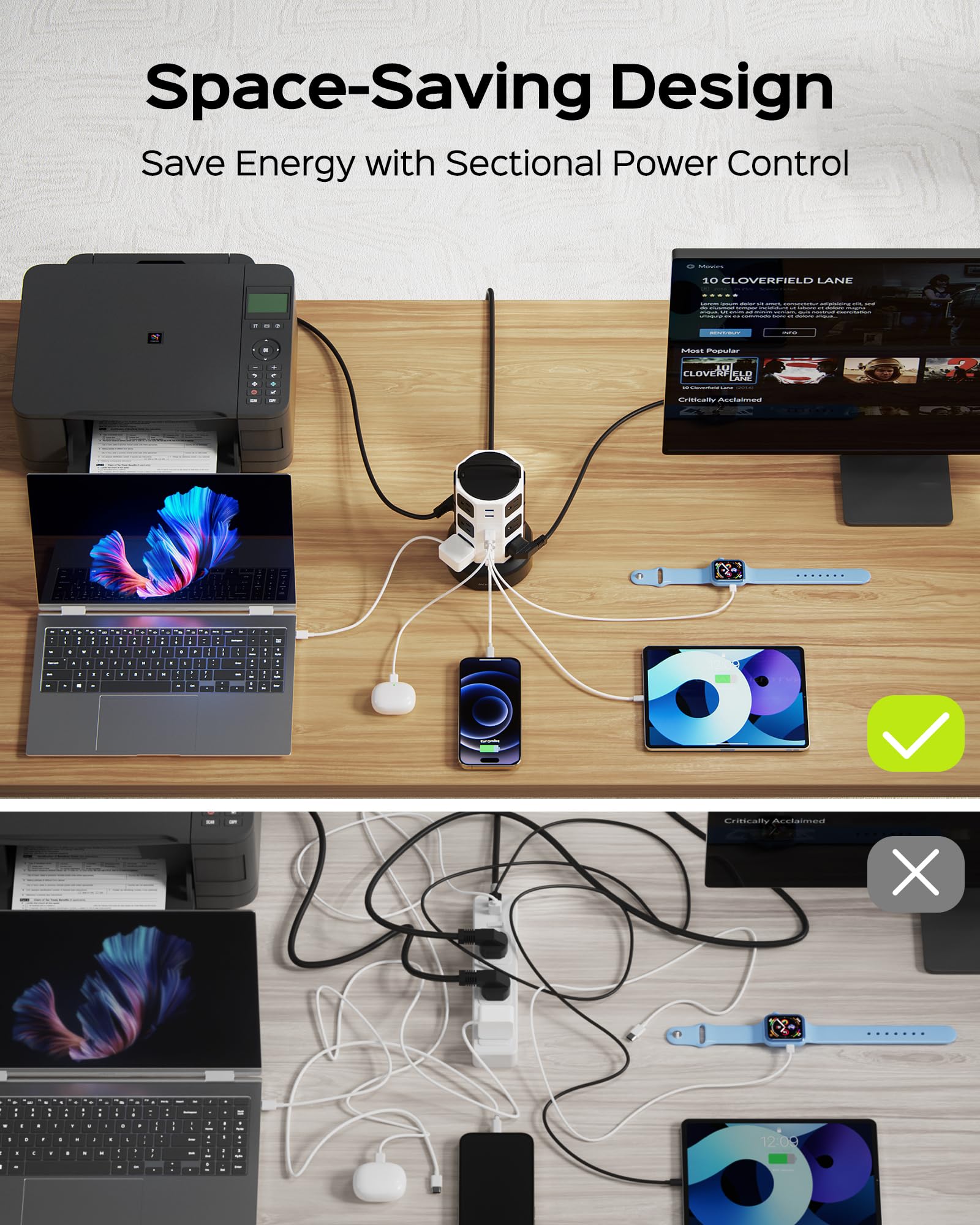 JACKYLED safety features ensure surge and overload protection for devices