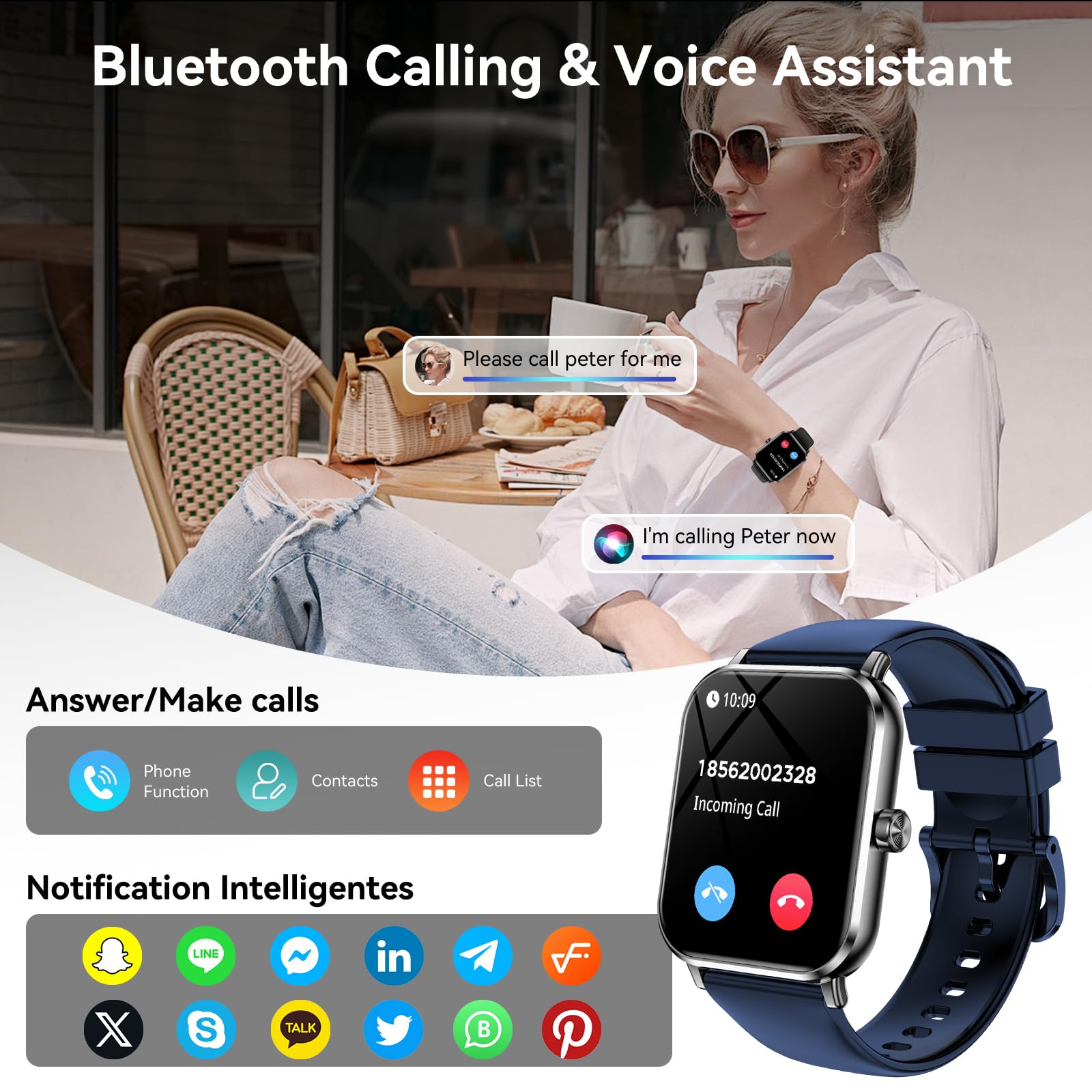 Jacoosa Smartwatch with 130+ sports modes for diverse workouts