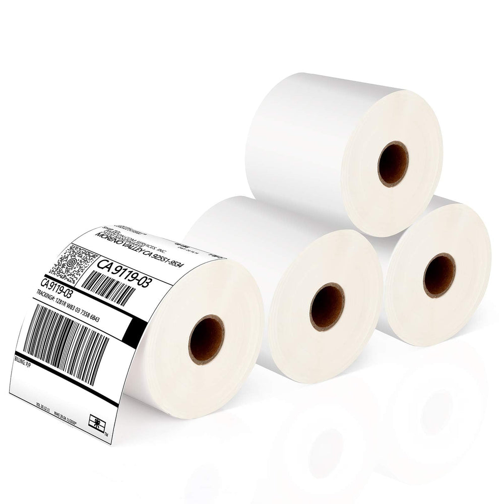 JADENS 4x6 thermal label roll bundle in kraft carton, ready for shipping.