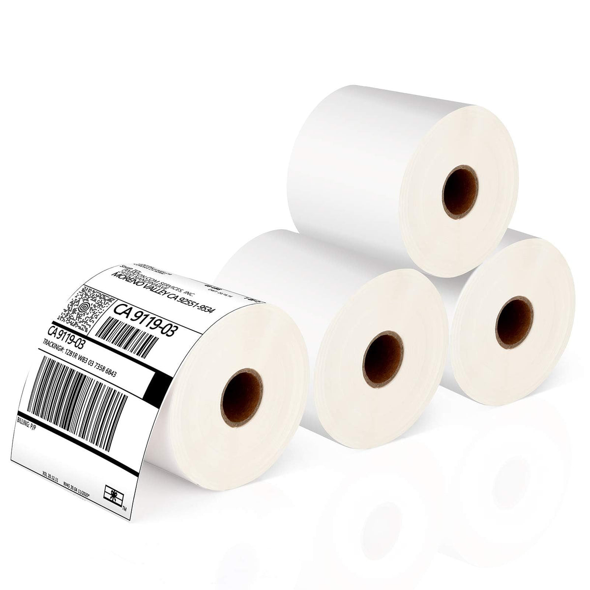 JADENS 4x6 thermal label roll bundle in kraft carton, ready for shipping.