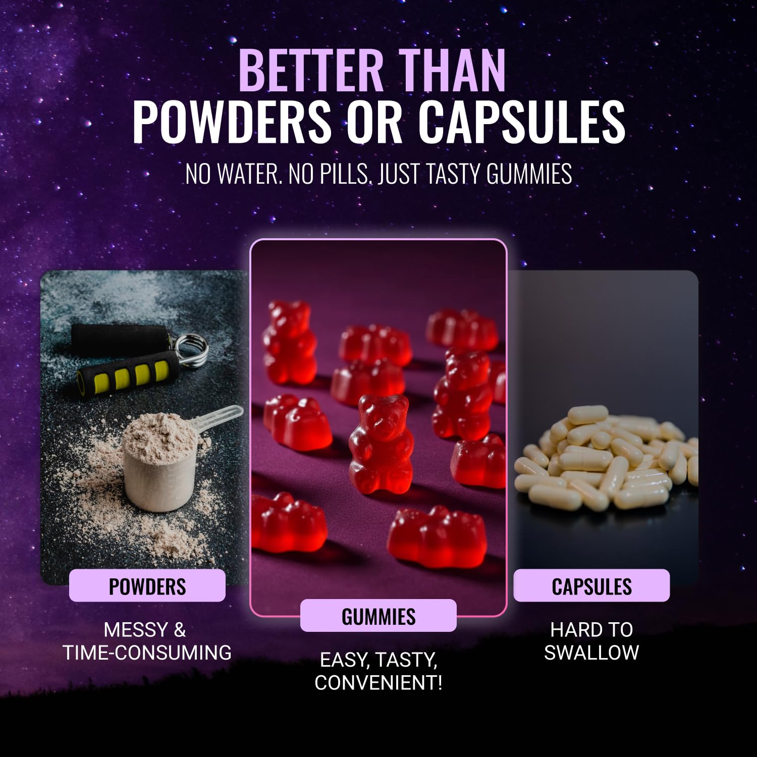 JAENFW Sugar-free vegan gummies with clean ingredients label
