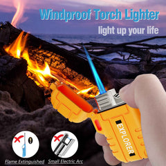 Jaerdhs jet flame close-up highlighting strong wind resistance.