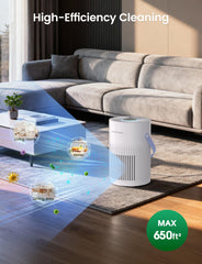 Jafanda air purifier in bedroom setup for quiet night use