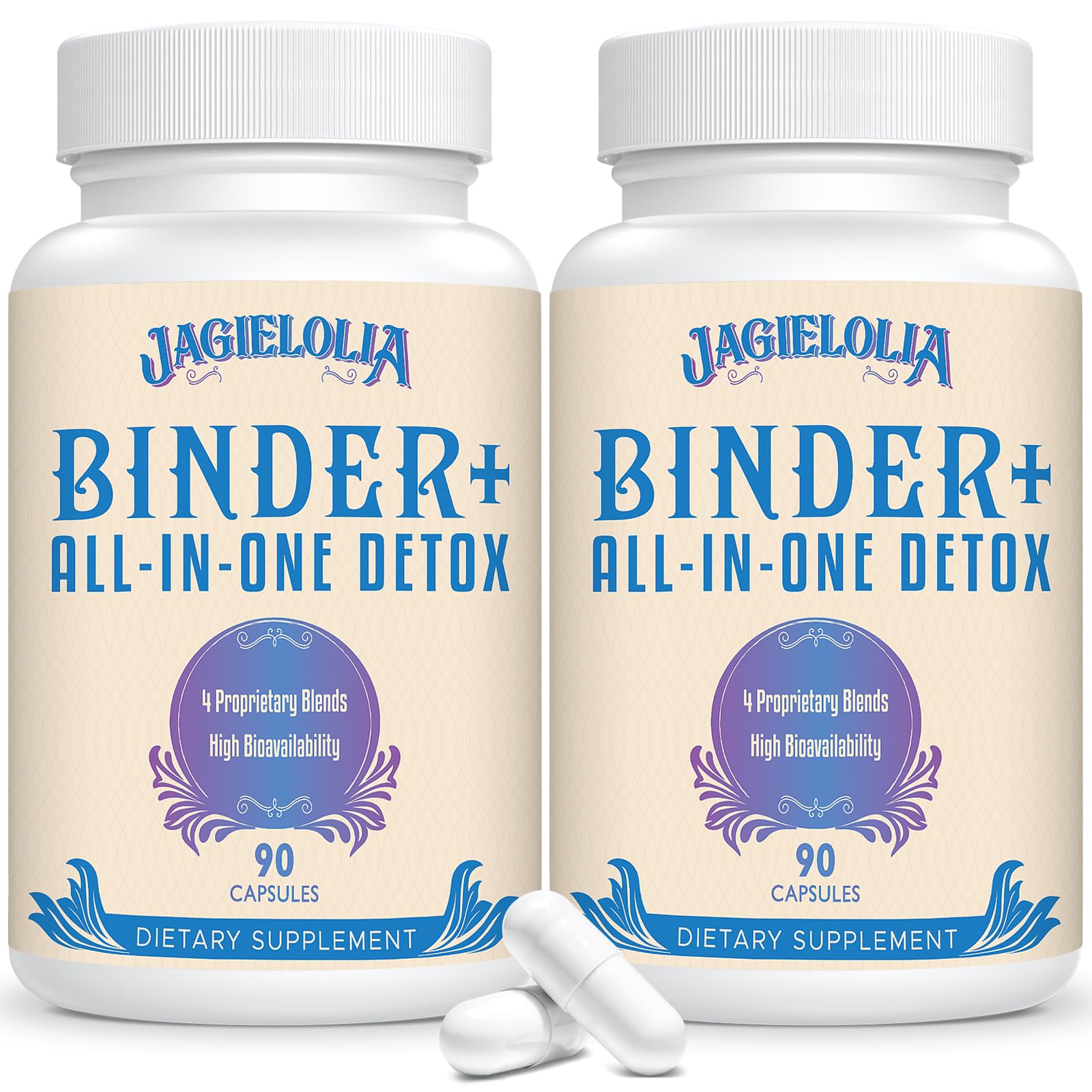 Jagielolia all-in-one detox bottle front view for daily wellness support.
