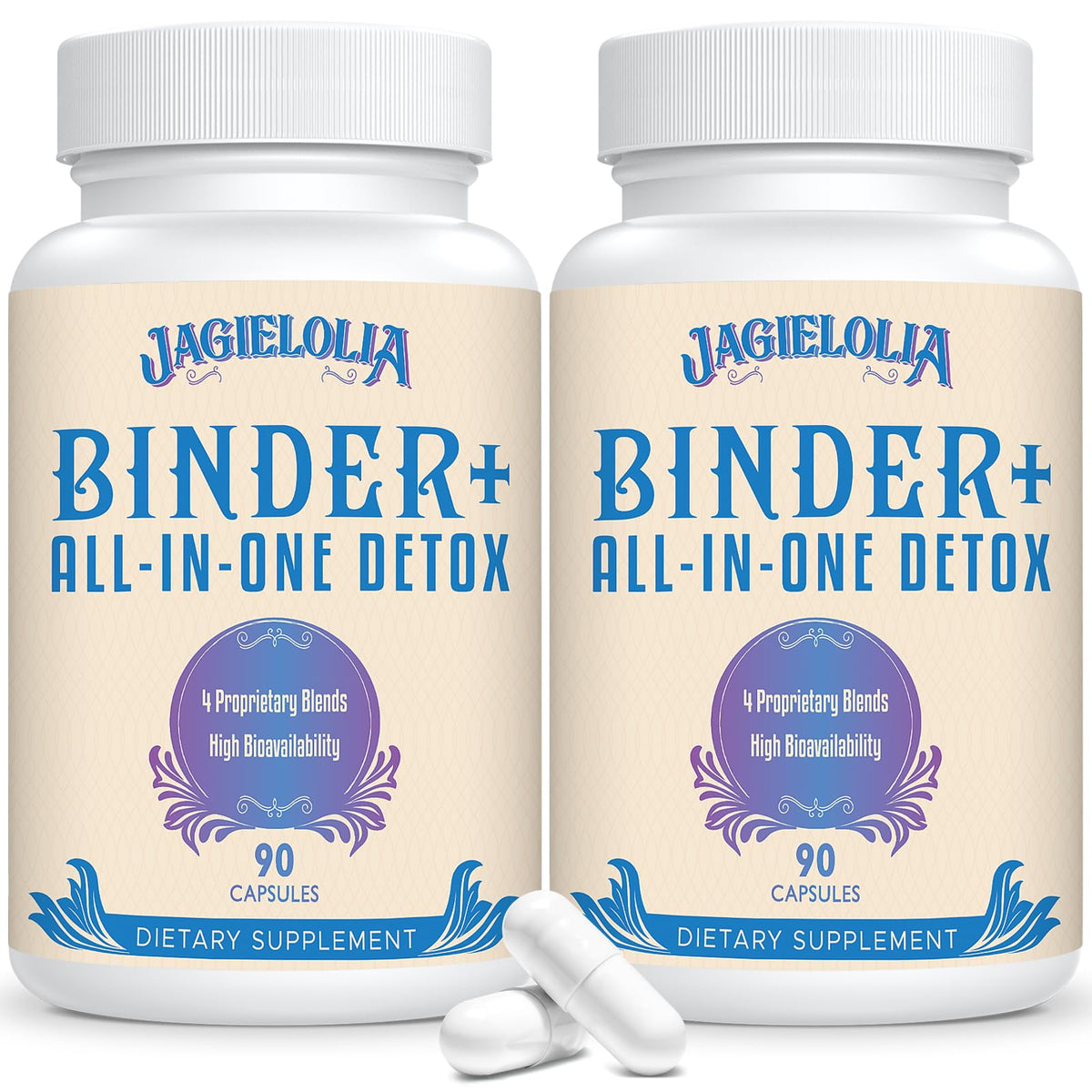 Jagielolia all-in-one detox bottle front view for daily wellness support.
