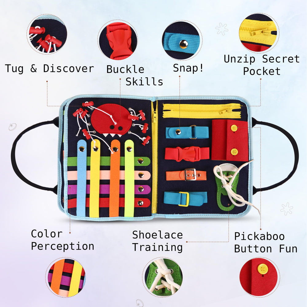 JAGSYJOY Busy Board felt fingers offer soft, safe exploration for curious hands